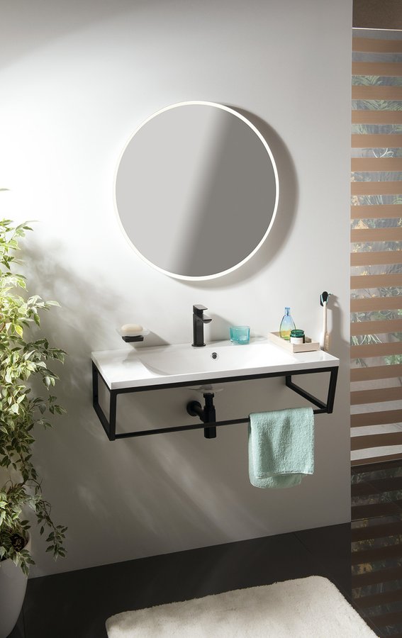 SKA konzole pod umyvadlo 600x200x460mm, černá mat SKA201