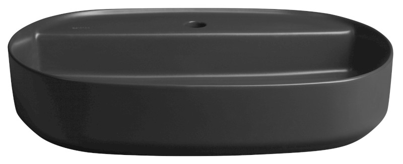 INFINITY OVAL keramické umyvadlo na desku, 60x40cm, antracit 10NF65060-2C