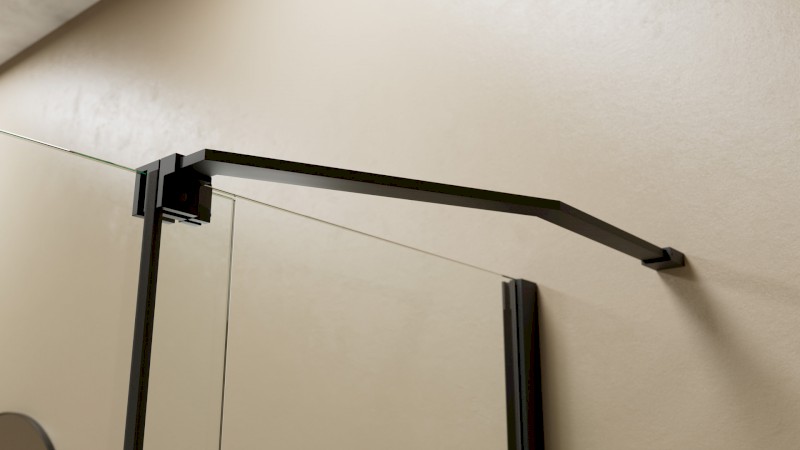 ROLLS BLACK vanová zástěna 1000x1500mm, čiré sklo BS-R100B