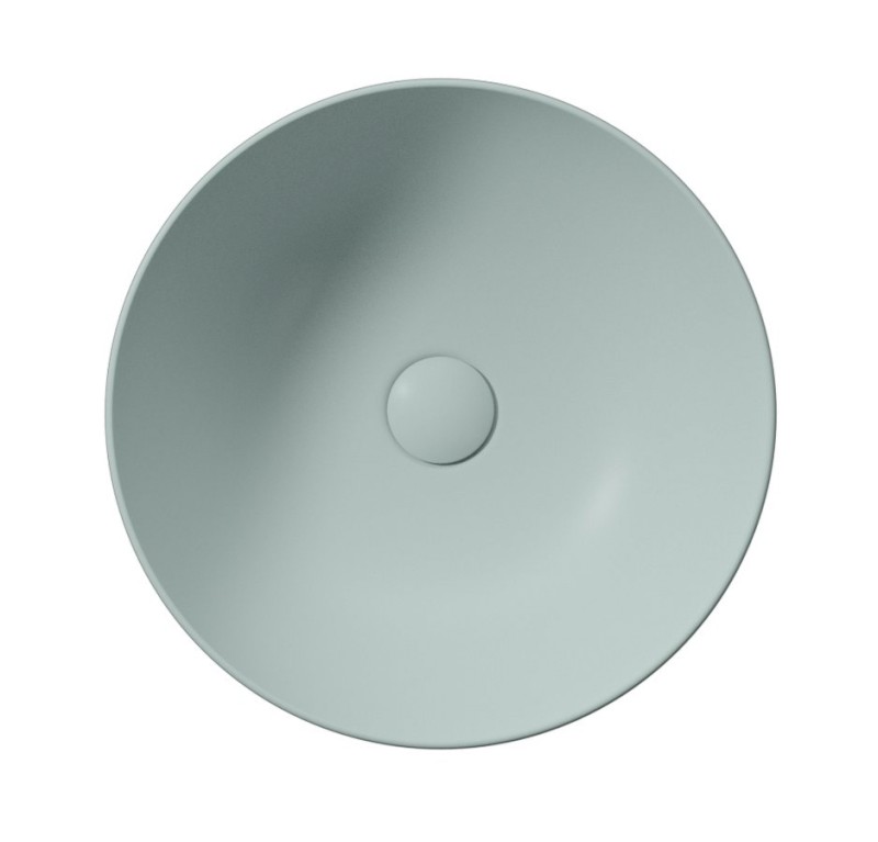 PURA keramické umyvadlo na desku, průměr 42cm, ghiaccio mat 885115