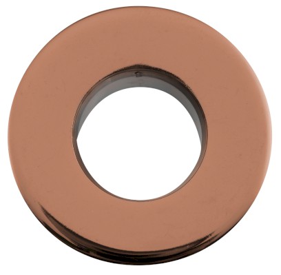 Kovová krytka přepadu umyvadla, 30mm, měď mat AR921
