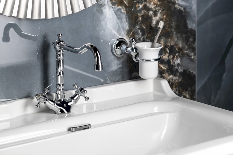 NEVIS sklenka, keramika, chrom NV1013