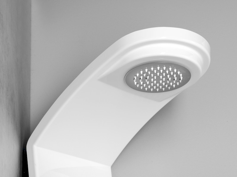 LUK termostatický sprchový panel rohový 250x1300mm, bílá 80325