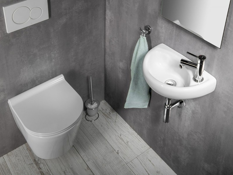 OVAL keramické umývátko 39x23cm, bílá TP040