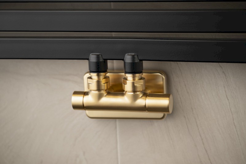 TWIN připojovací sada ventilů pro středové připojení, zlato mat CP401SGM