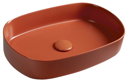 INFINITY OVAL keramické umyvadlo na desku, 55x36cm, terracotta 10NF65055-2U