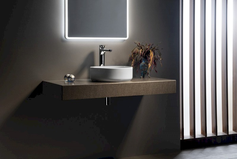 INFINITY ROUND keramické umyvadlo na desku, průměr 36cm, bílá 10NF65036