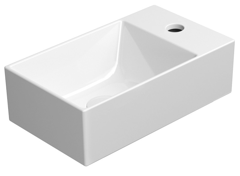 KUBE X keramické umývátko 40x23cm, pravé/levé, bílá ExtraGlaze 9484111