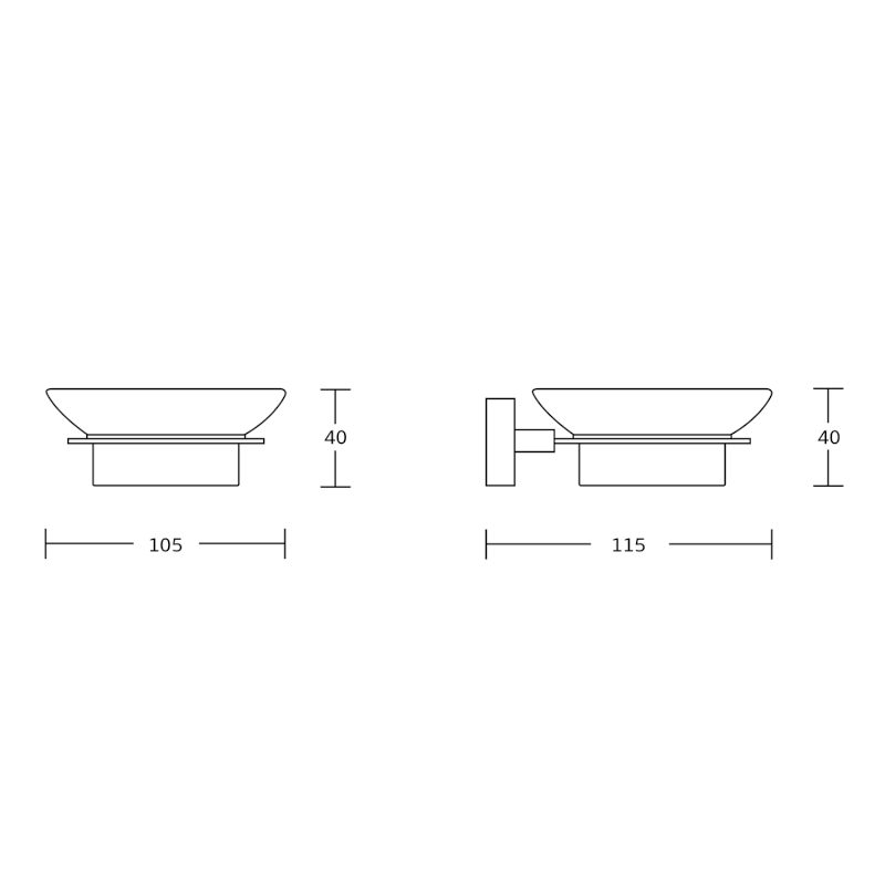 APOLLO mýdlenka, mléčné sklo, chrom 1416-02