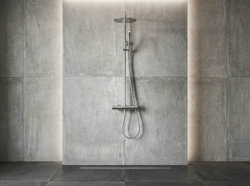 MINIMAL sprchový sloup s pákovou baterií, nerez mat MI139