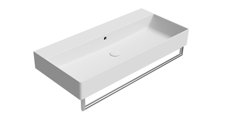 KUBE X keramické umyvadlo 100x47cm, bez otvoru, bílá mat 9423009