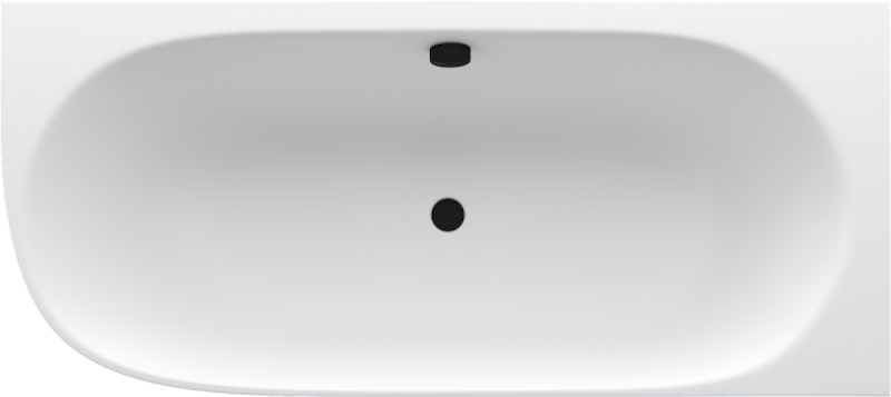 SUSSI R rohová stojící vana litý mramor 160x70x49,5cm, bílá mat 90191RMAT