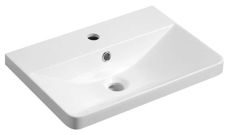 SEN umyvadlo nábytkové, litý mramor, 51x35cm, bílá SN510