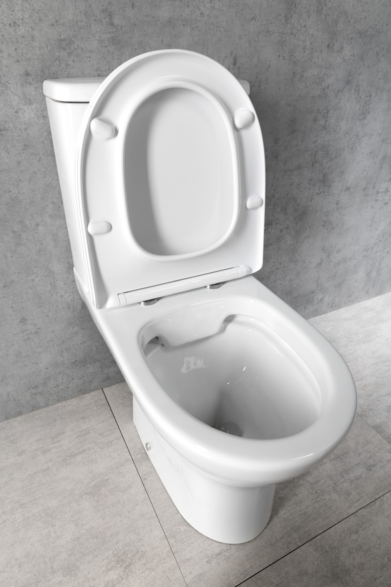 DARIO WC kombi mísa, Rimless, 62,5x36cm, spodní/zadní odpad, bílá 201.401.4