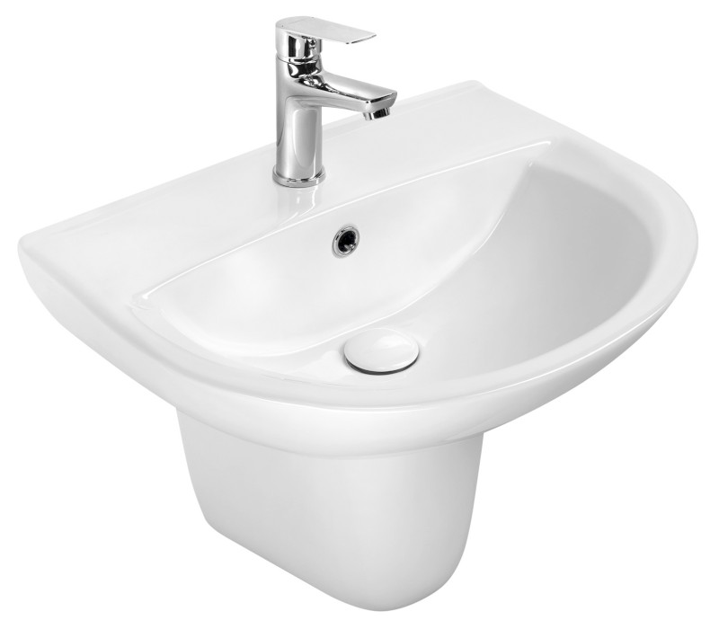 SPIRAL keramický kryt sifonu, polosloup, bílá 201.080.0