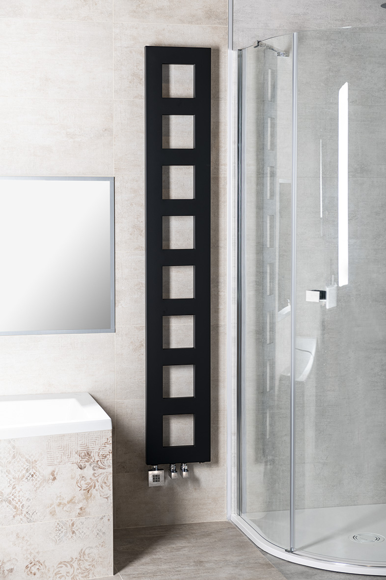 BLOCK otopné těleso 280x1750 mm, černá mat IR182