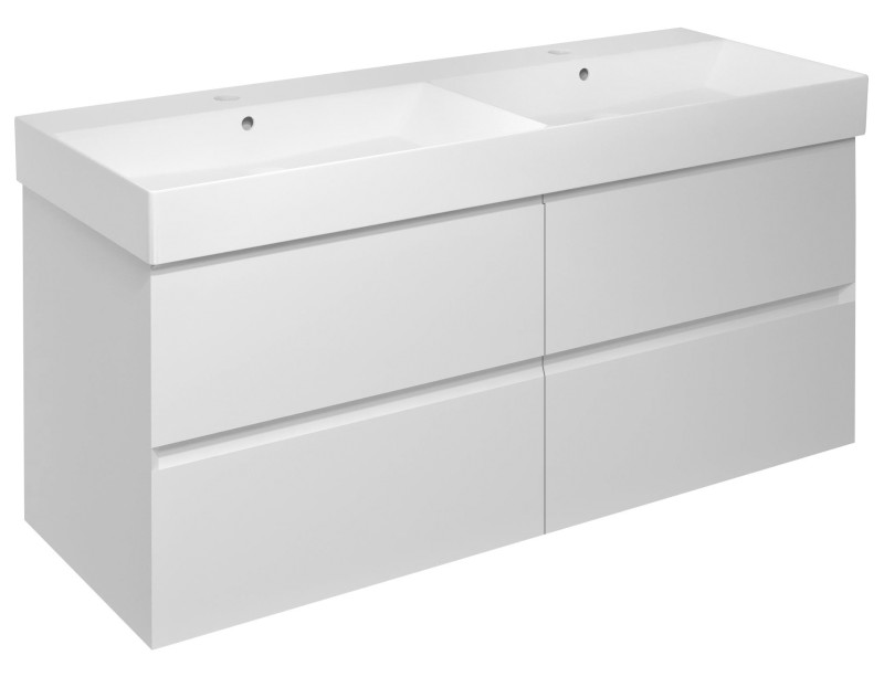 FILENA dvojumyvadlová skříňka 118x51,5x43cm, bílá mat FID1212W