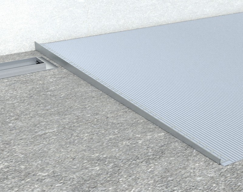 Spádová lišta, pravá, výška 10mm, délka 1000mm, černá mat SPD10B-P