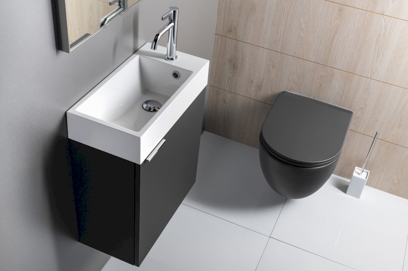 ARIANA umývátko, litý mramor, 50x25cm, baterie vpravo, bílá SM016