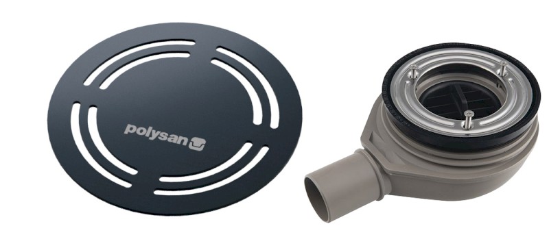 FLEXIA vaničkový sifon, průměr 90mm, DN40, kruhová krytka gun metal 17784