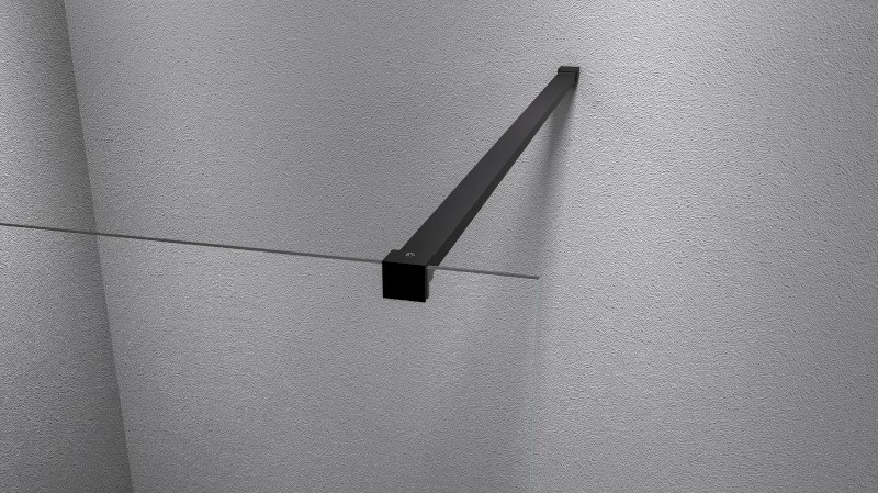 MODULAR SHOWER BLACK jednodílná zástěna pevná k instalaci na zeď, 900 mm MS1-90B