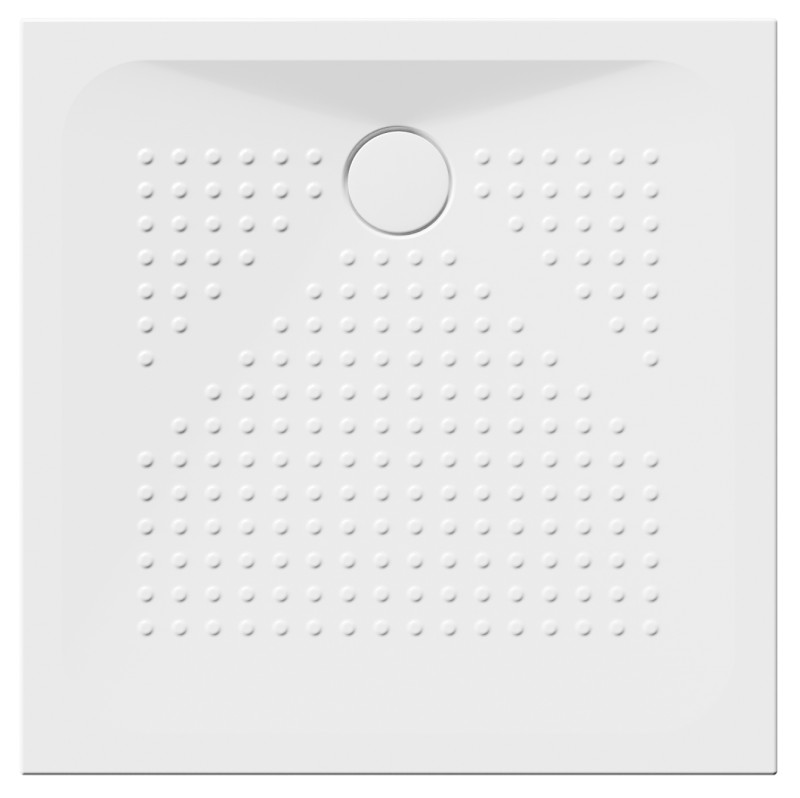 Keramická sprchová vanička, čtverec 90x90x4cm, bílá ExtraGlaze 47090911