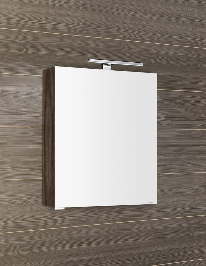 MIRRÓ galerka s LED osvětlením, 60x70x16cm, levá/pravá, borovice rustik MC060-0016