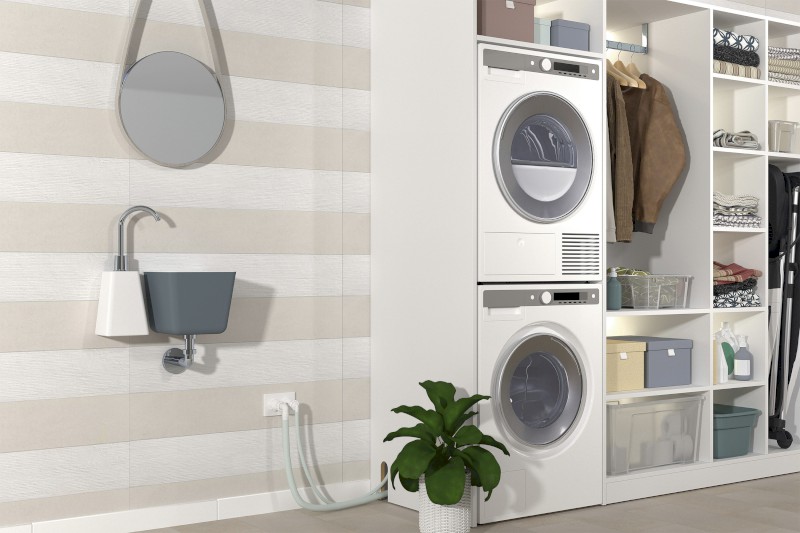 DEXA 2 podomítkový sifon pro pračku a sušičku, DN40 mm, bílá 168.348.0