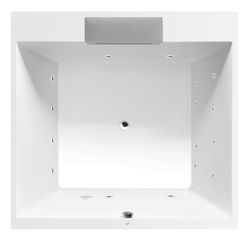 CAME FALLS hydromasážní vana, 175x175x50cm, Active Hydro, chrom 23611F.1010