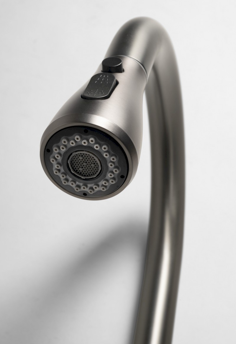 MIKELA stojánková dřezová baterie s výsuvnou sprškou, gun metal 1106-30GM