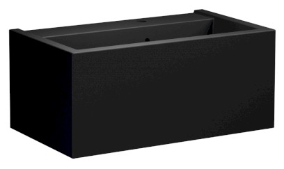 KANAAL keramické umyvadlo 80x46,5cm, černá mat 574131