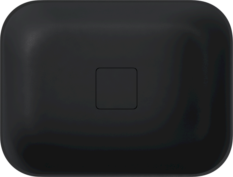 BANERA SQUARE umyvadlo na desku, litý mramor, 50x36cm, antracit mat 14596.51