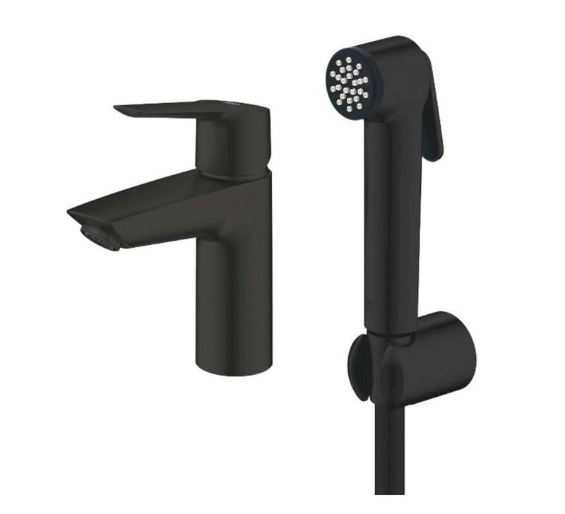 QuickFix Start Umyvadlová baterie s bidetovou sprškou, matná černá GROHE 231232433