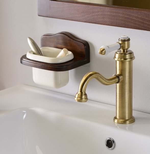 VIENNA stojánková umyvadlová baterie s výpustí, bronz VO002BR