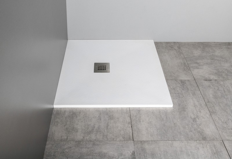 MITIA sprchová vanička z litého mramoru, obdélník 160x90cm, bílá PMB16090