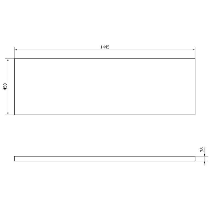 VEGA deska pod umyvadlo 145x45cm, dub černý VG650
