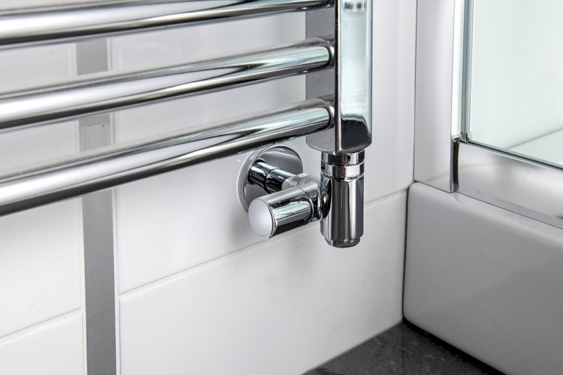 CORNER COMBI SIMPLY připojovací sada ventilů triaxiální, pravé provedení, chrom CP330S