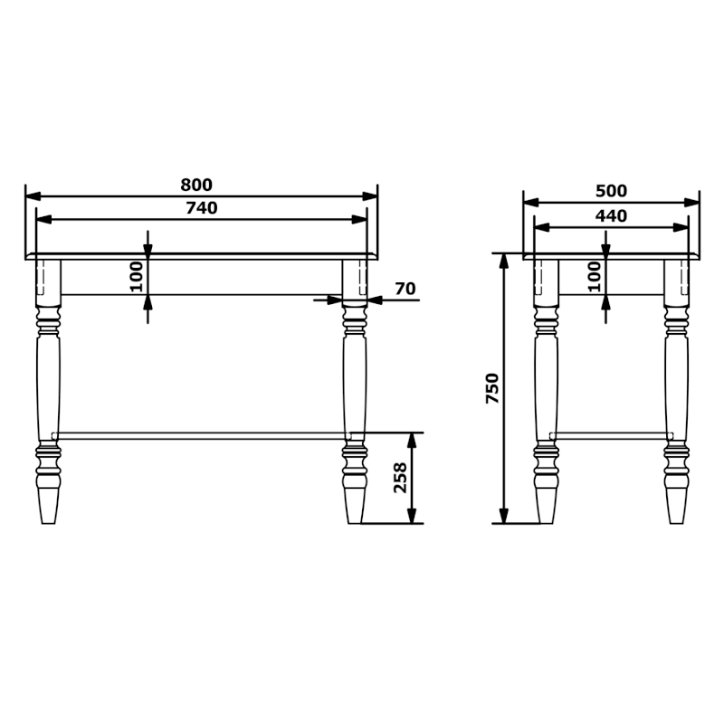 CIMBURA umyvadlový stolek 80x50x75cm, mořený smrk CIM851