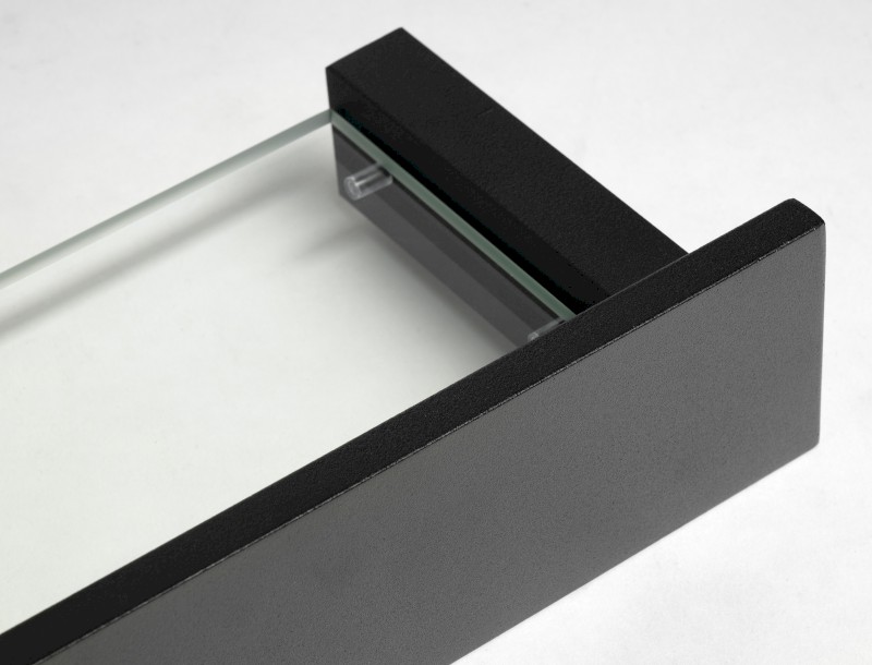 PATRON skleněná police 58cm, černá PX582B