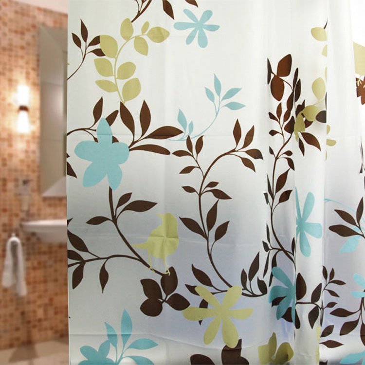 Sprchový závěs 180x180cm, vinyl, květovaný ZV012