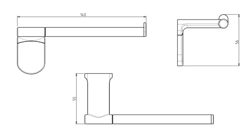 ZERO držák toaletního papíru, chrom ZE017
