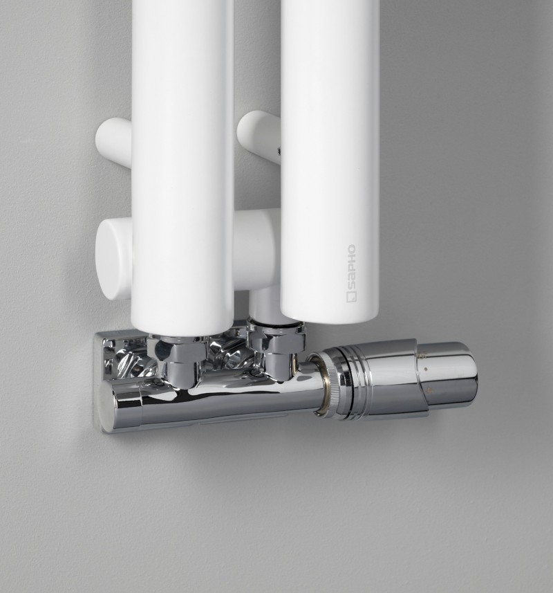 PILON otopné těleso 122x1800mm, se dvěma háčky pro ručník, bílá mat IZ125T