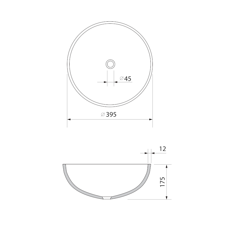 MARAC skleněné gravírované umyvadlo na desku Ø 39,5cm, černá TY310