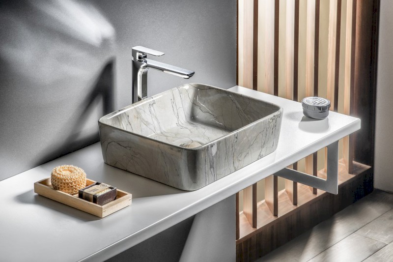 DALMA keramické umyvadlo na desku, 48x38m, grigio MM513