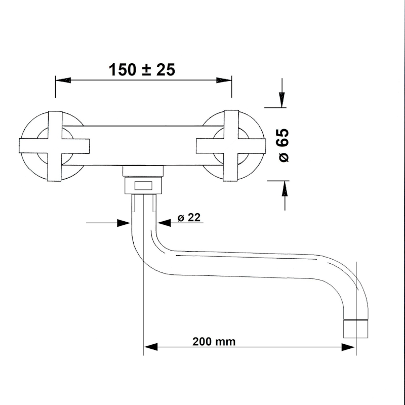 TRAX nástěnná baterie, chrom 606