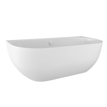 PAGODA nástěnná vana litý mramor 170x85x58cm, bílá 72976