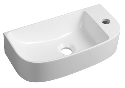 ALGA umývátko, litý mramor, 44x22cm, bílá AG440