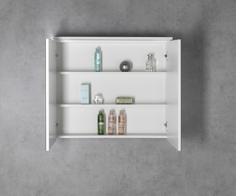 KAWA STRIP galerka s LED osvětlením 80x70x22cm, bílá WGL80S