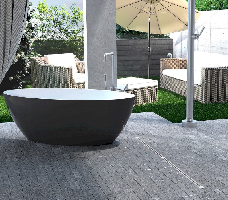 SUMISURA podlahový žlab s nerezovým roštem, L-450-1230, DN50 983.401.8