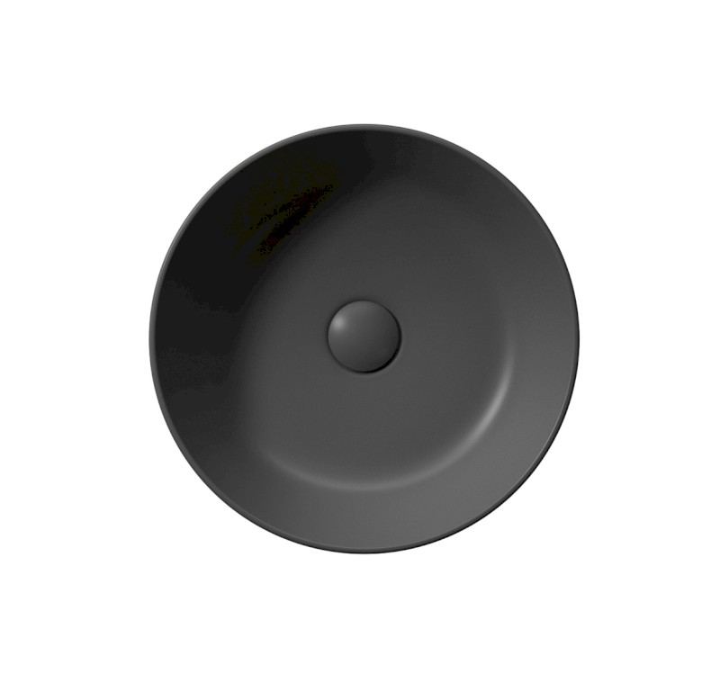 KUBE X keramické umývátko na desku, průměr 32cm, černá mat 943526